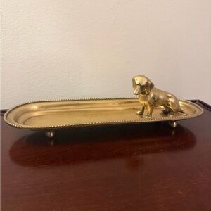 Dachshund Gold Tray “Colonel Coin Tray” by Wildwood